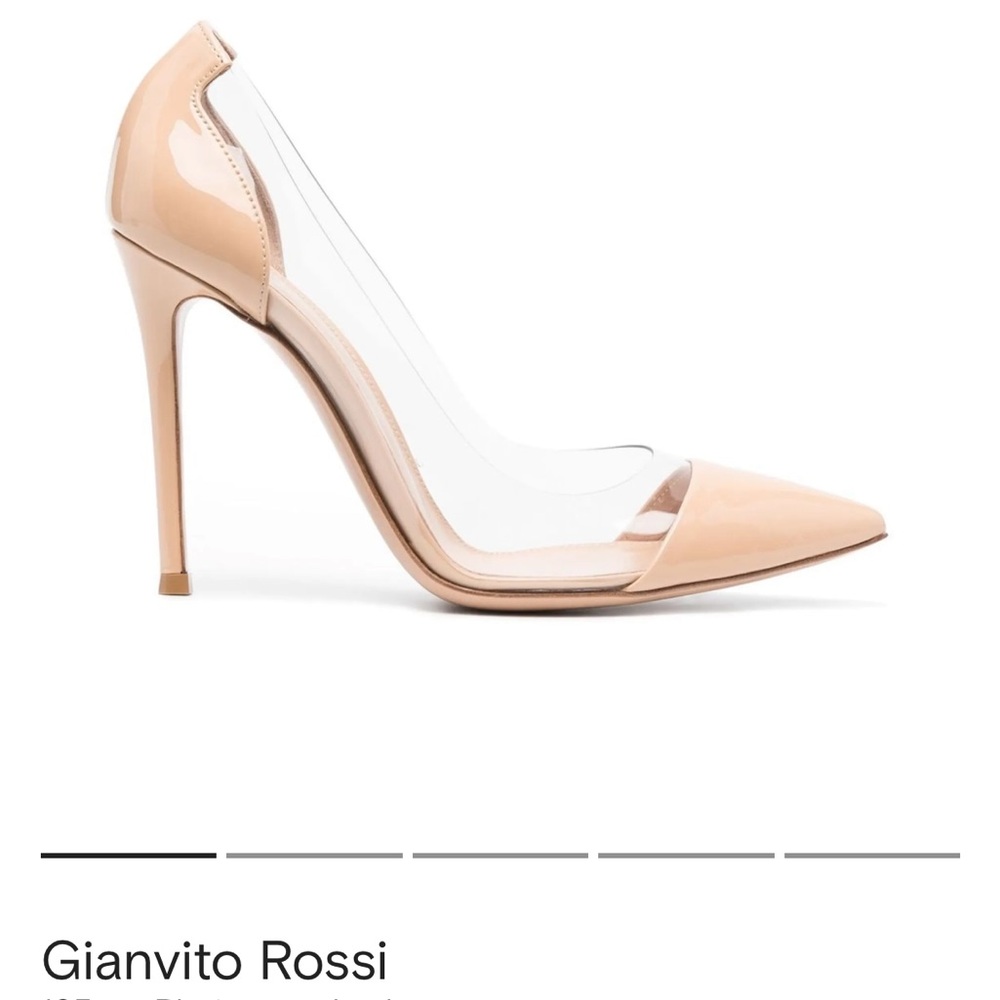 Gianvito Rossi Nude and Clear Heels